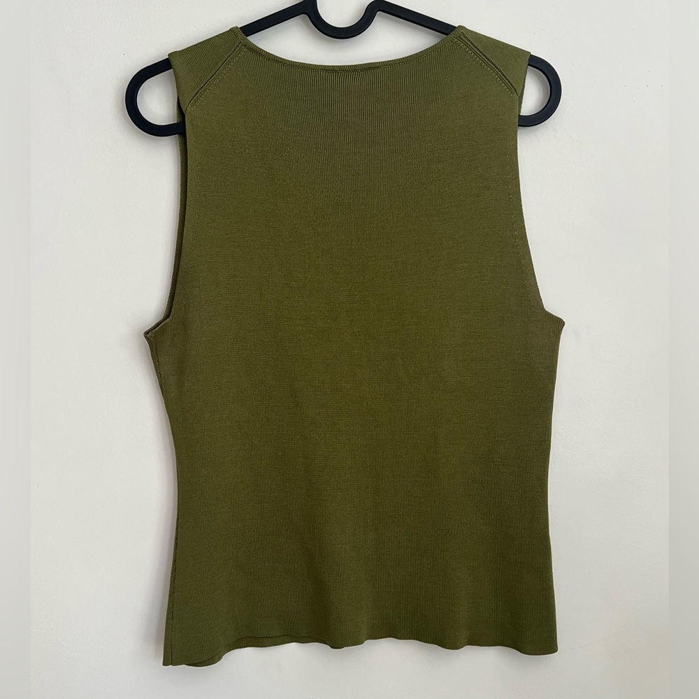 Ann Taylor Olive Knit Button-Up Cardigan - Picture 4 of 6